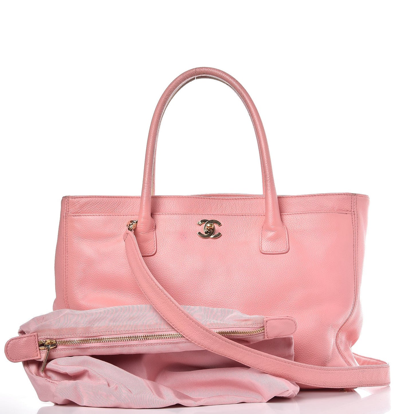 Calfskin Cerf Shopper Tote Pink