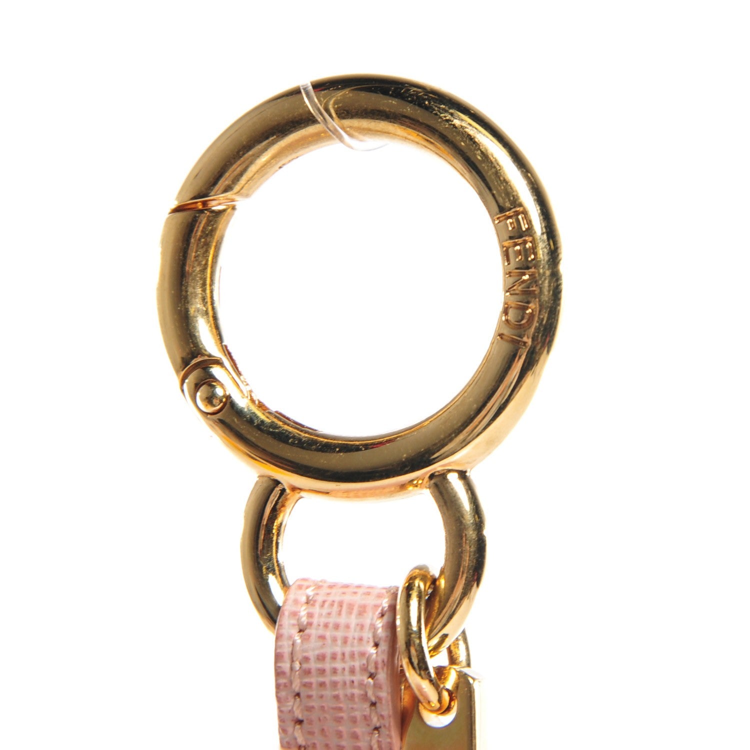 Fendi Fox Fur Pom Pom Bag Charm Beige Light Pink 5 of 7