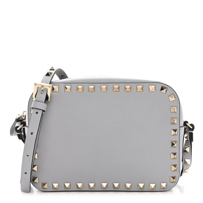Valentino Garavani Vitello Rockstud Camera Crossbody Bag Light Stone 1 of 10