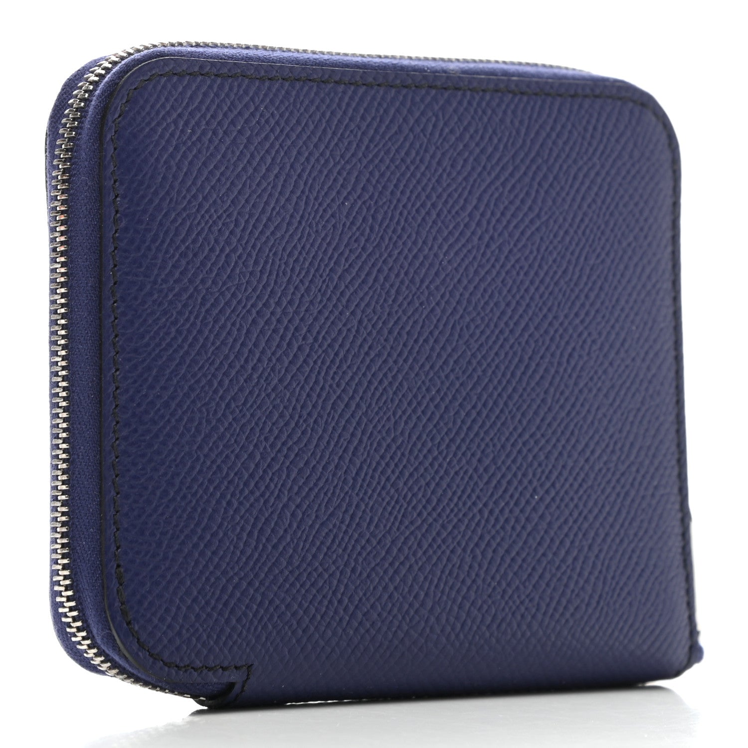 Hermes Epsom Silk'in Compact Wallet Bleu Saphir 3 of 8