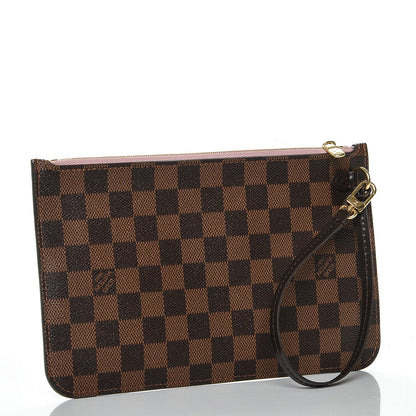 Louis Vuitton Damier Ebene Neverfull MM GM Pochette Rose Ballerine 3 of 6