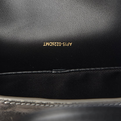 3.1 Phillip Lim 3.1 Metallic Calfskin Shark Embossed Mini Pashli Satchel Black Gunmetal 7 of 10