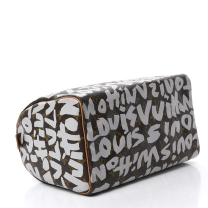 Louis Vuitton Monogram Graffiti Speedy 30 Silver 4 of 10