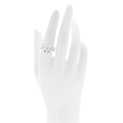 Hermes Sterling Silver PM Chaine d'Ancre Enchainee Band Ring 55 7.25 2 of 7