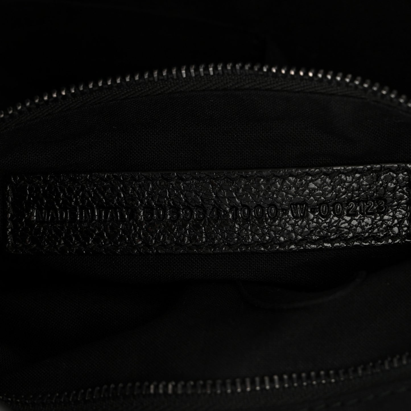 Shiny Grained Goatskin Black Metallic Edge City Black