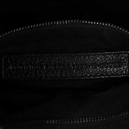 Balenciaga Shiny Grained Goatskin Black Metallic Edge City Black 8 of 11