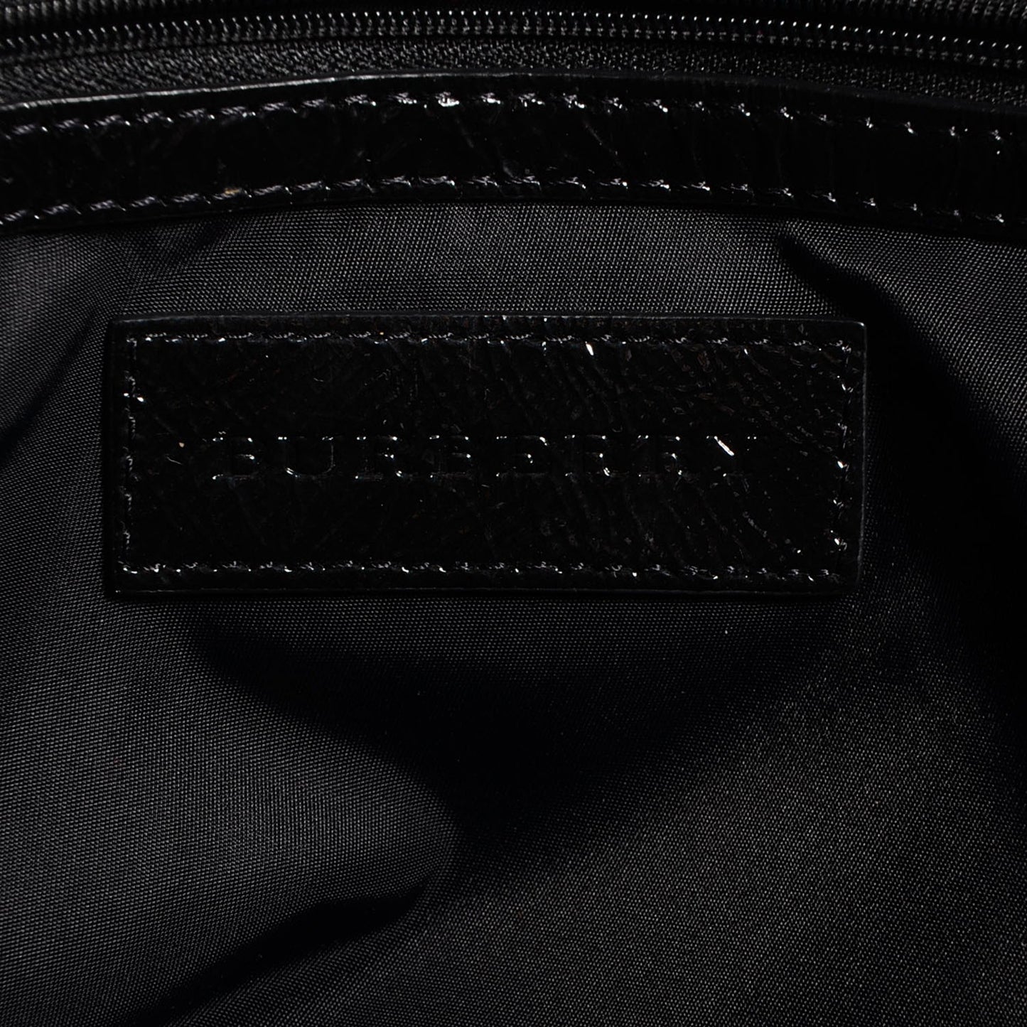 Nylon Beat Check Diaper Bag Black