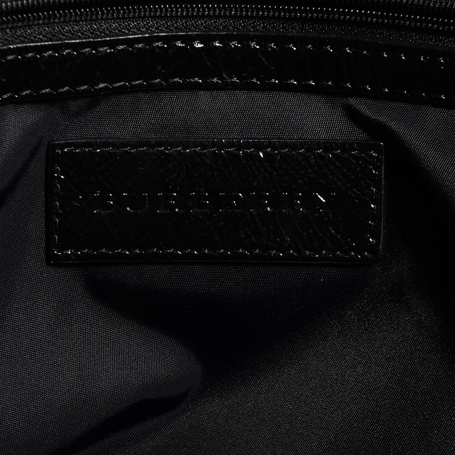 Burberry Nylon Beat Check Diaper Bag Black 6 of 11
