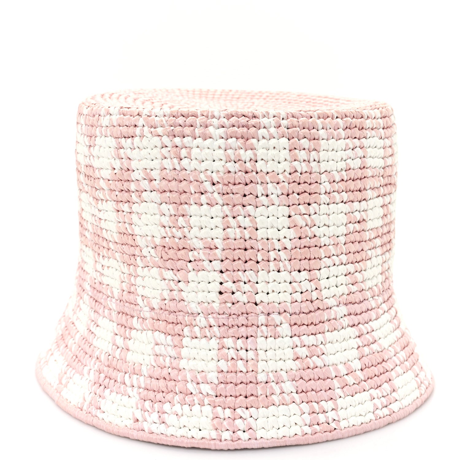 Prada Yarn Raffia Effect Crochet Triangle Bucket Hat S Alabastro 5 of 8