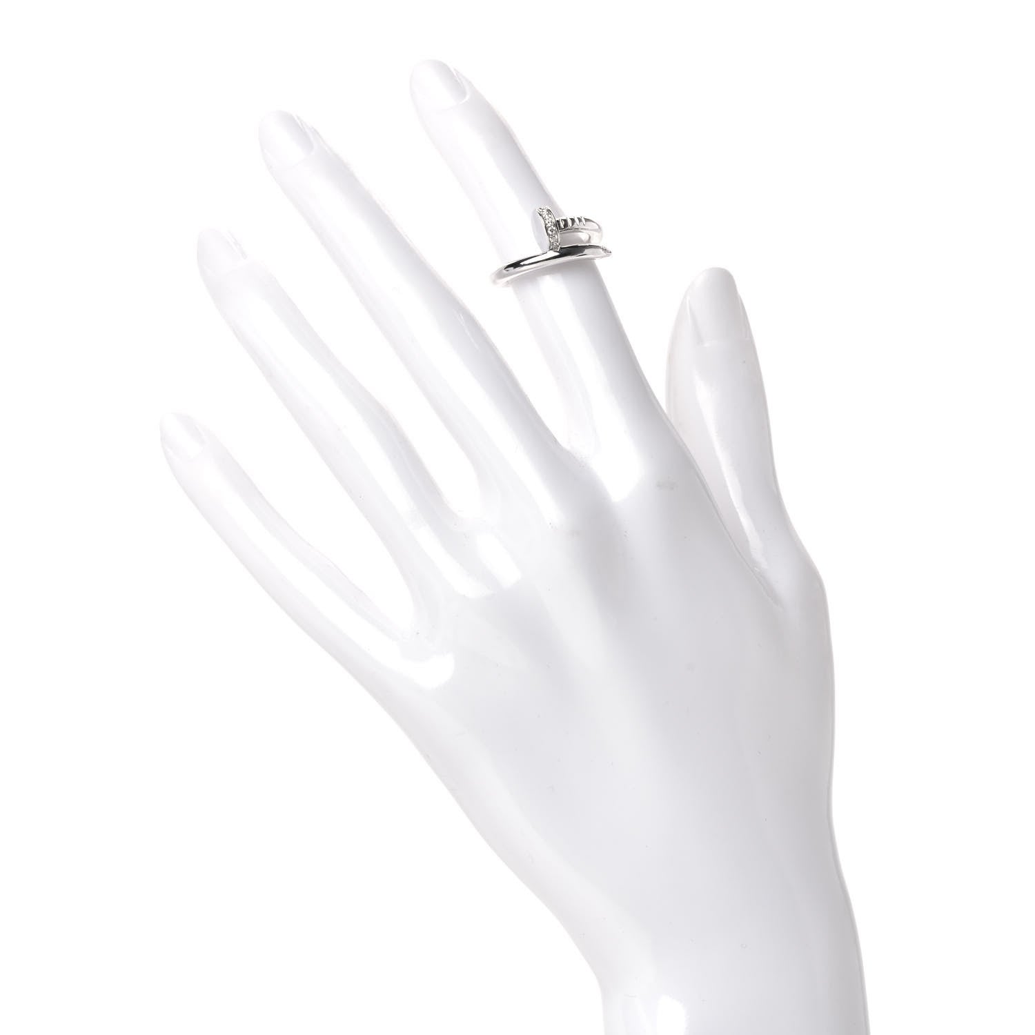 Cartier 18K White Gold Diamond Juste Un Clou Ring 49 4.75 2 of 6
