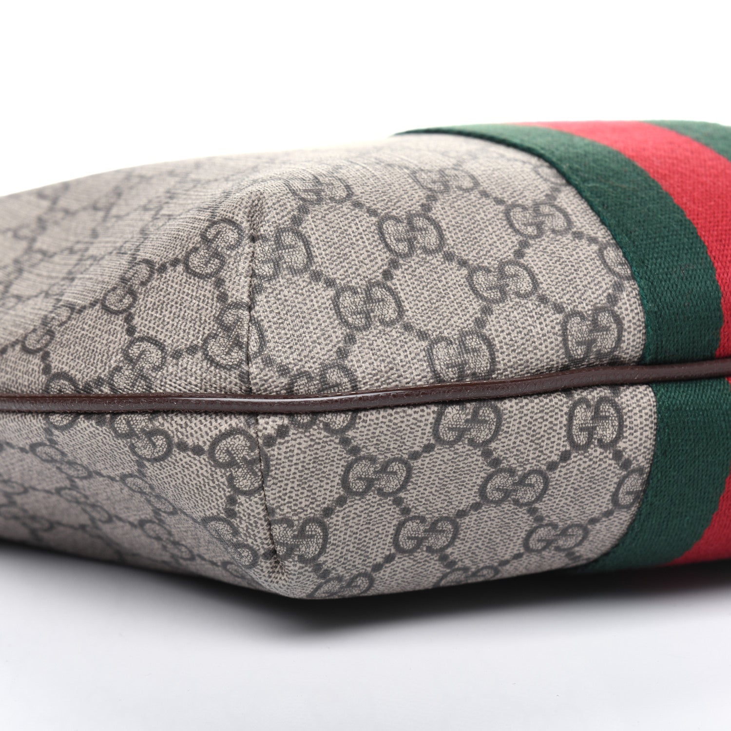 Gucci GG Supreme Monogram Web Small Ophidia Half Moon Hobo Brown 12 of 13