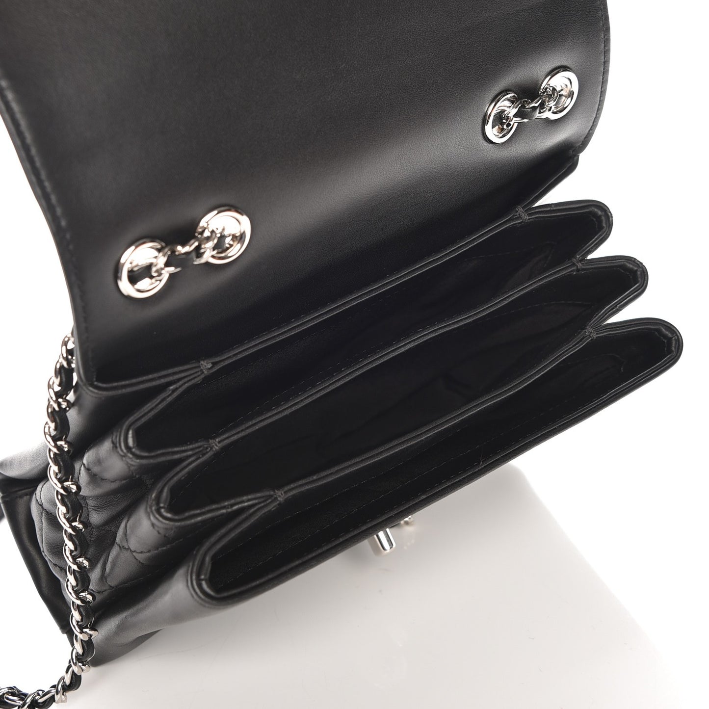 Calfskin Mini Tramezzo Flap Black
