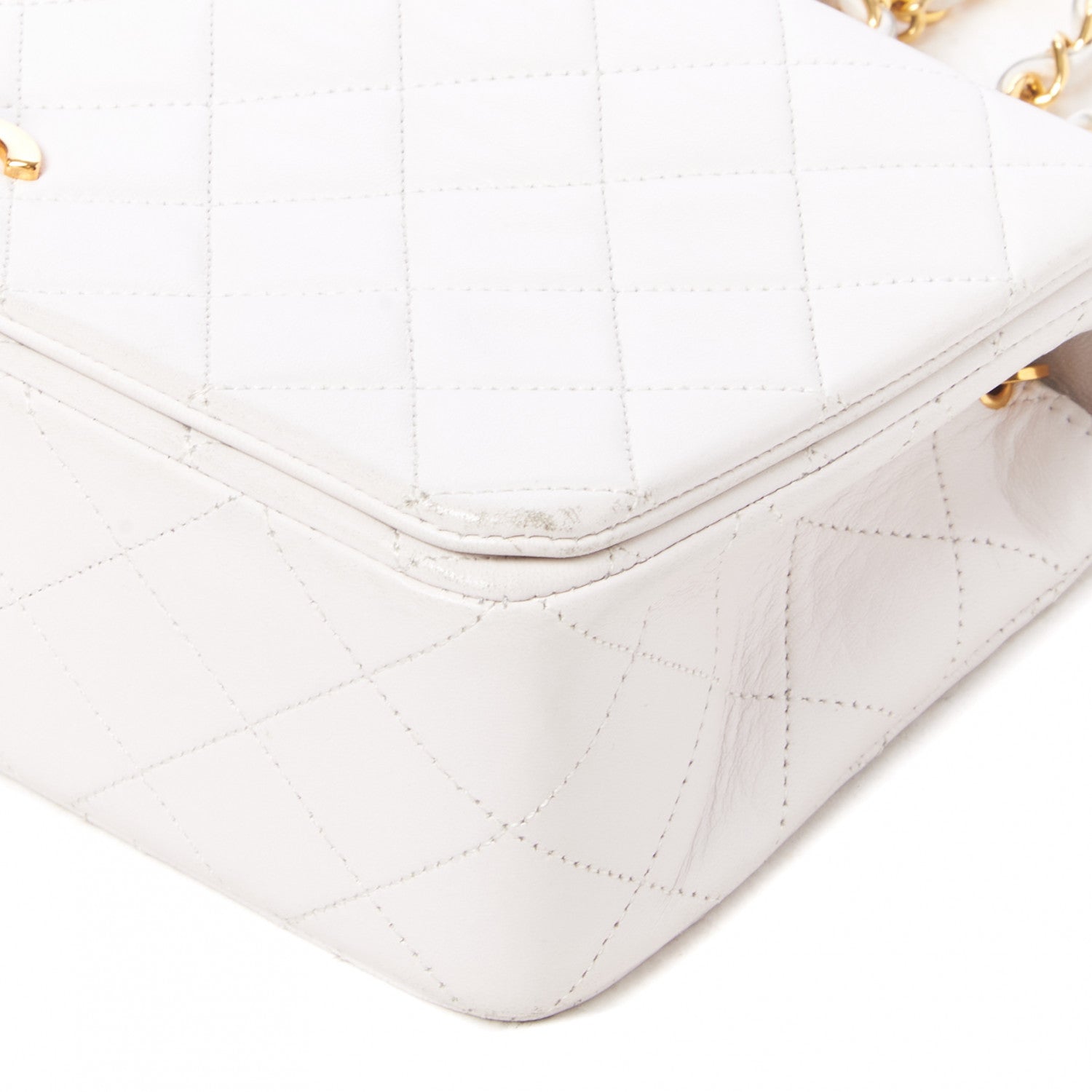 Chanel Lambskin Quilted Small Single Flap White 5 of 9