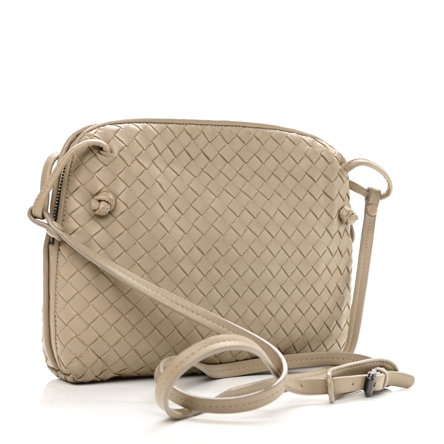 Nappa Intrecciato Crossbody Pillow New Sand
