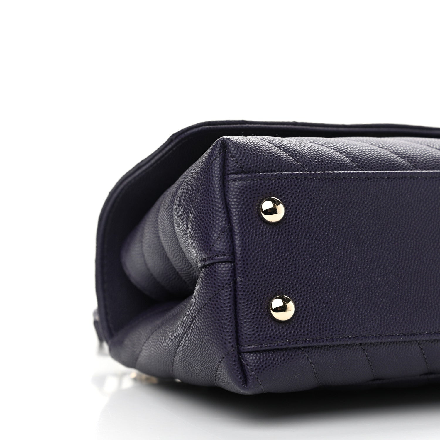 Chanel Caviar Lizard Embossed Chevron Quilted Mini Coco Handle Flap Purple 5 of 11