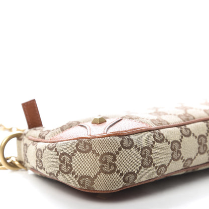 Gucci Monogram Horsebit Nail Chain Pochette Orange 6 of 10