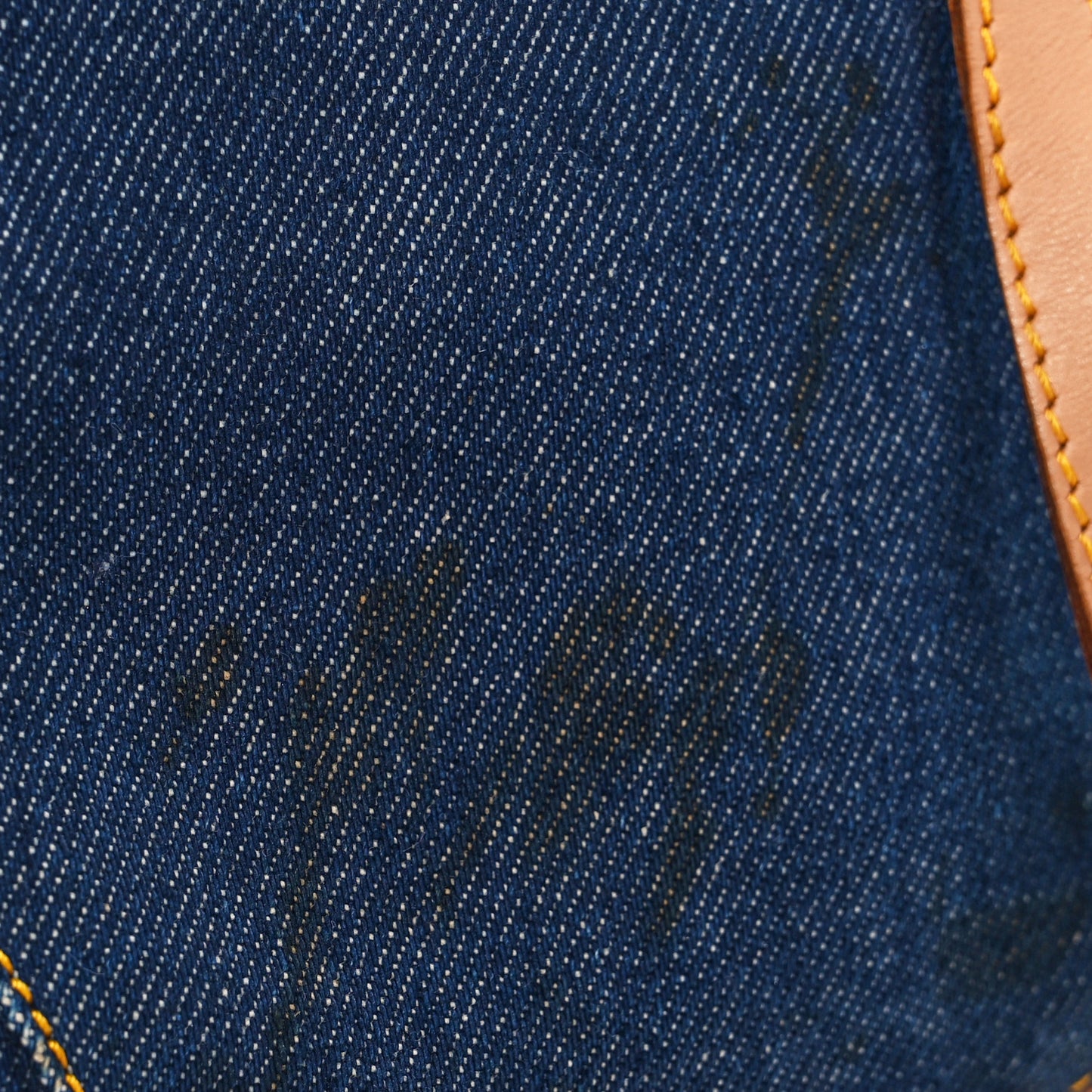 Denim Calfskin Saddle Bag Blue