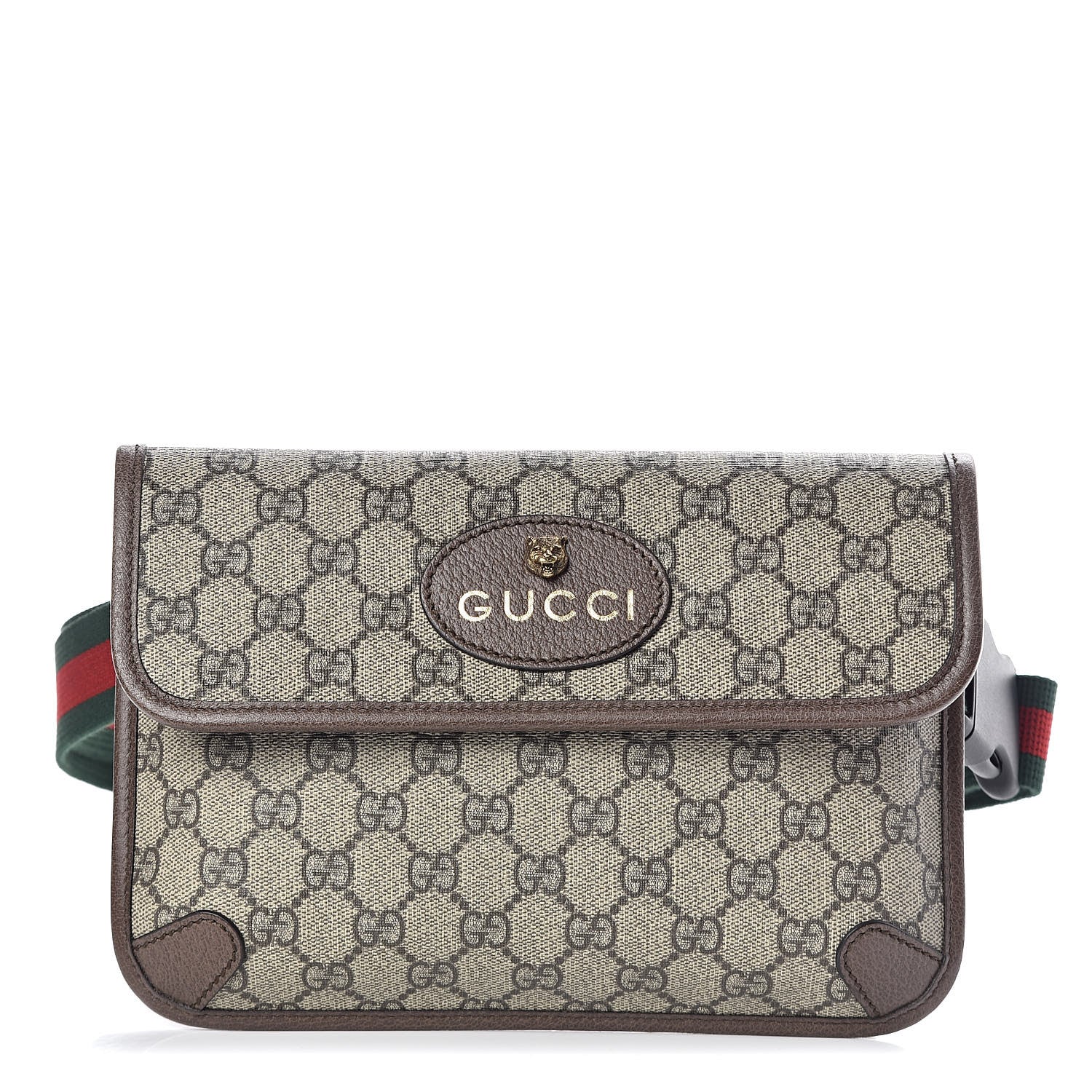 Gucci GG Supreme Monogram Neo Vintage Web Belt Bag Brown 1 of 10