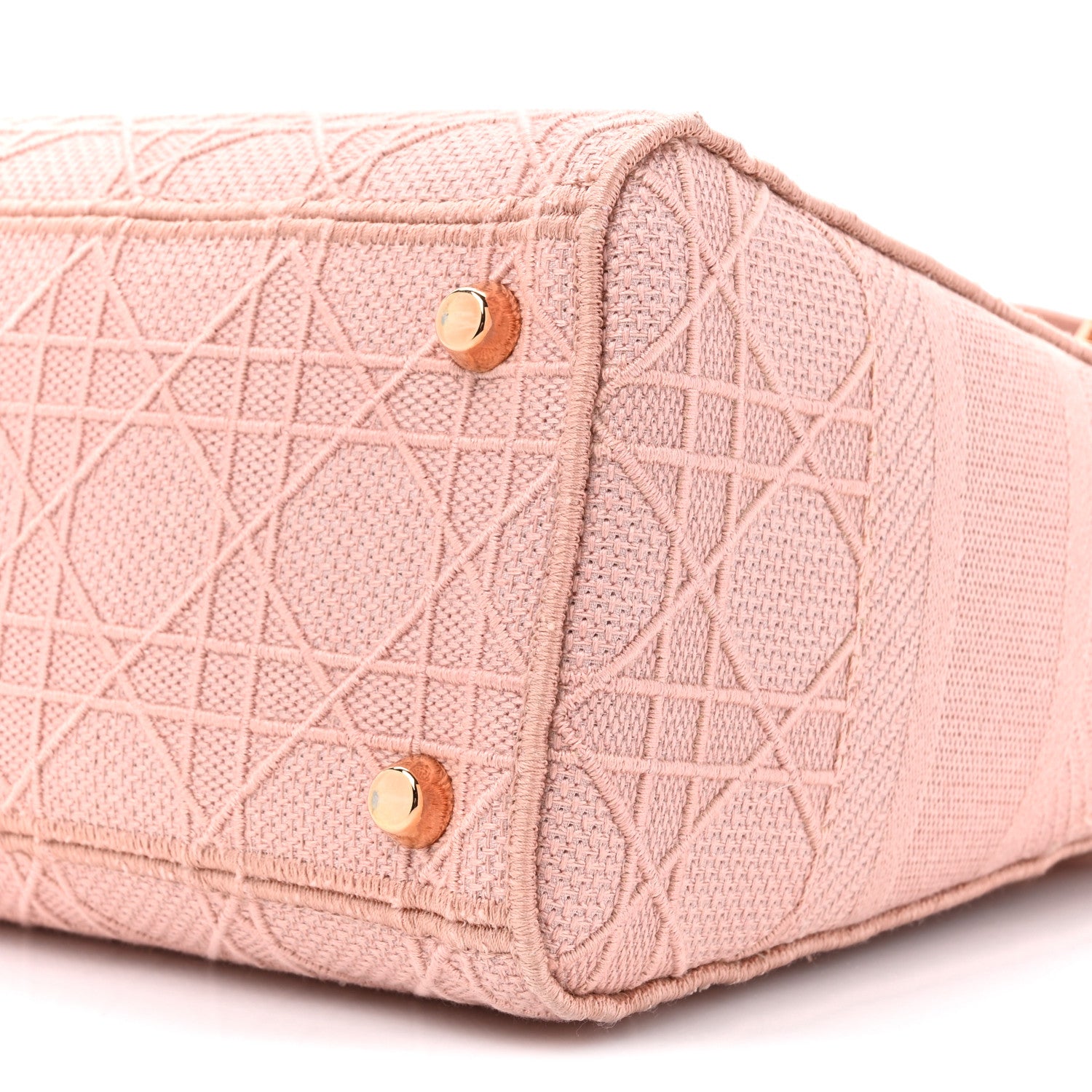 Christian Dior Canvas Embroidered Medium Lady D-Lite Bois De Rose 8 of 10