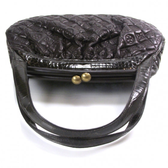 Monogram Vienna Alligator Sac Fermoir GM Aubergine