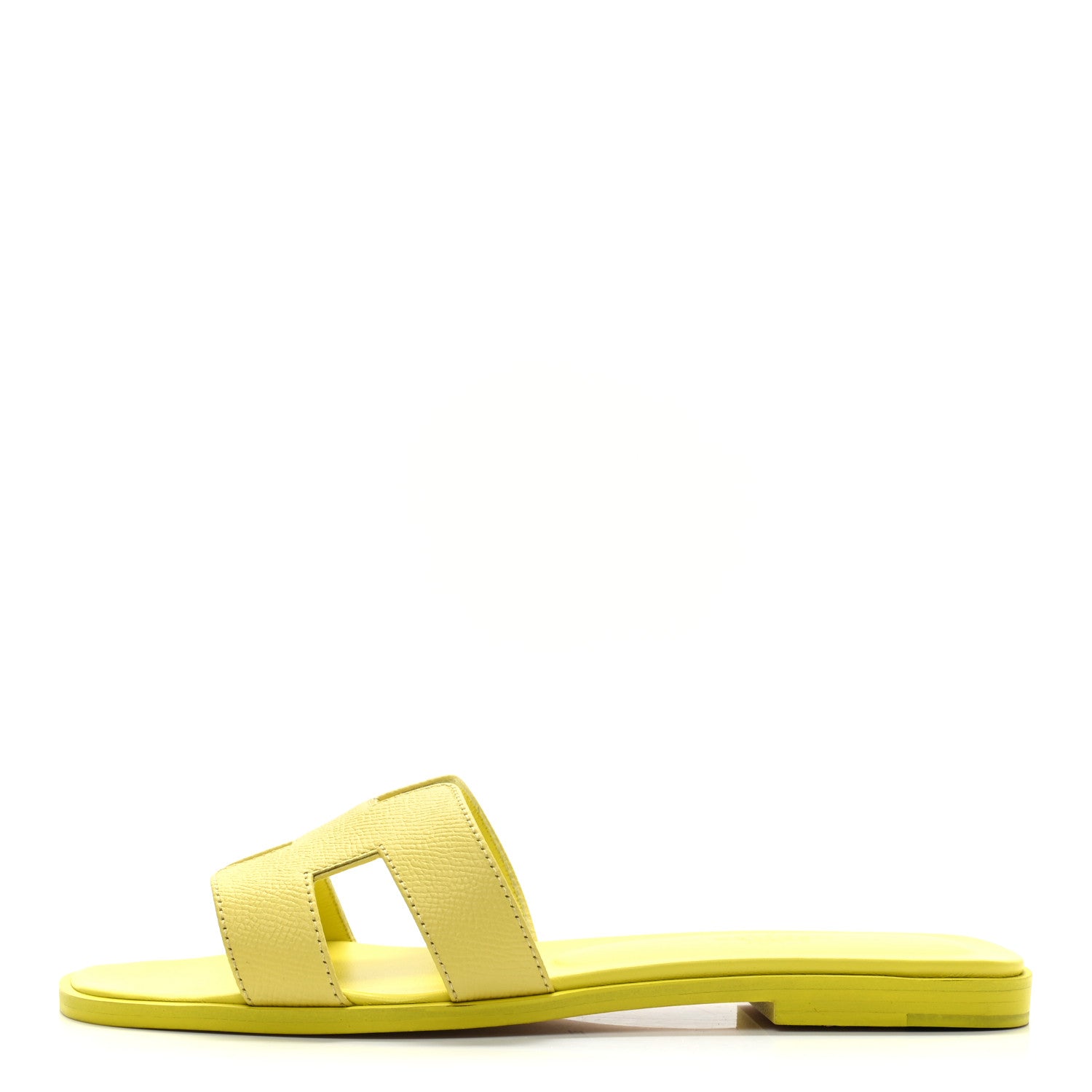 Hermes Epsom Oran Sandals 37 Jaune Pollen 1 of 10