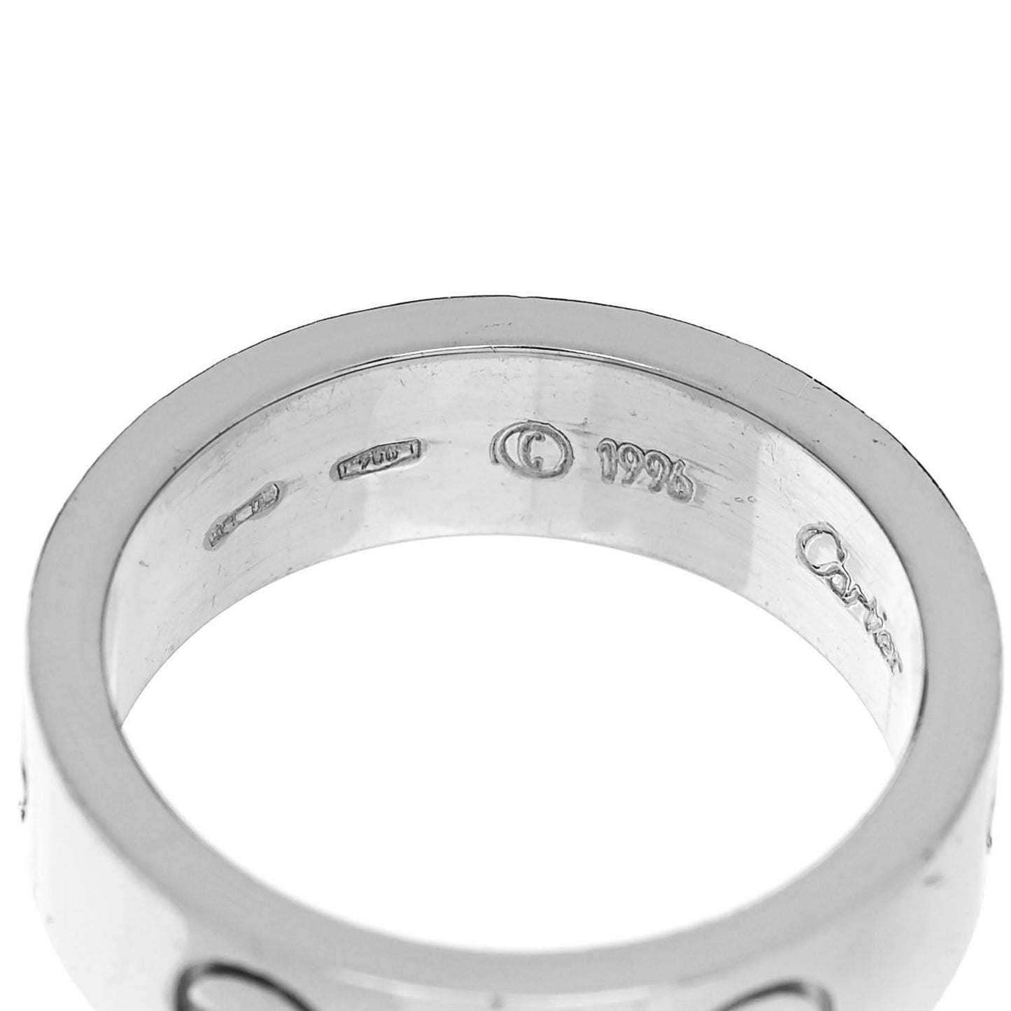 18K White Gold 5.5mm LOVE Ring 50 5.25