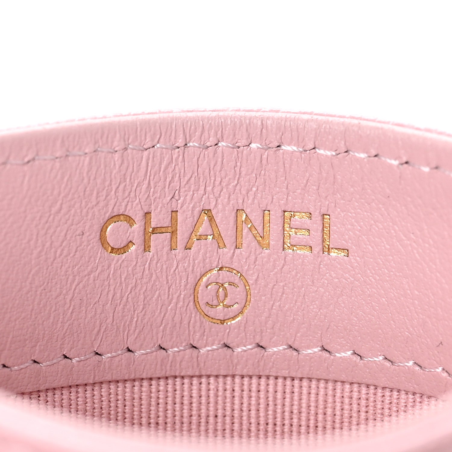 Chanel Caviar Quilted Studded CC Card Holder Light Pink 6 of 9