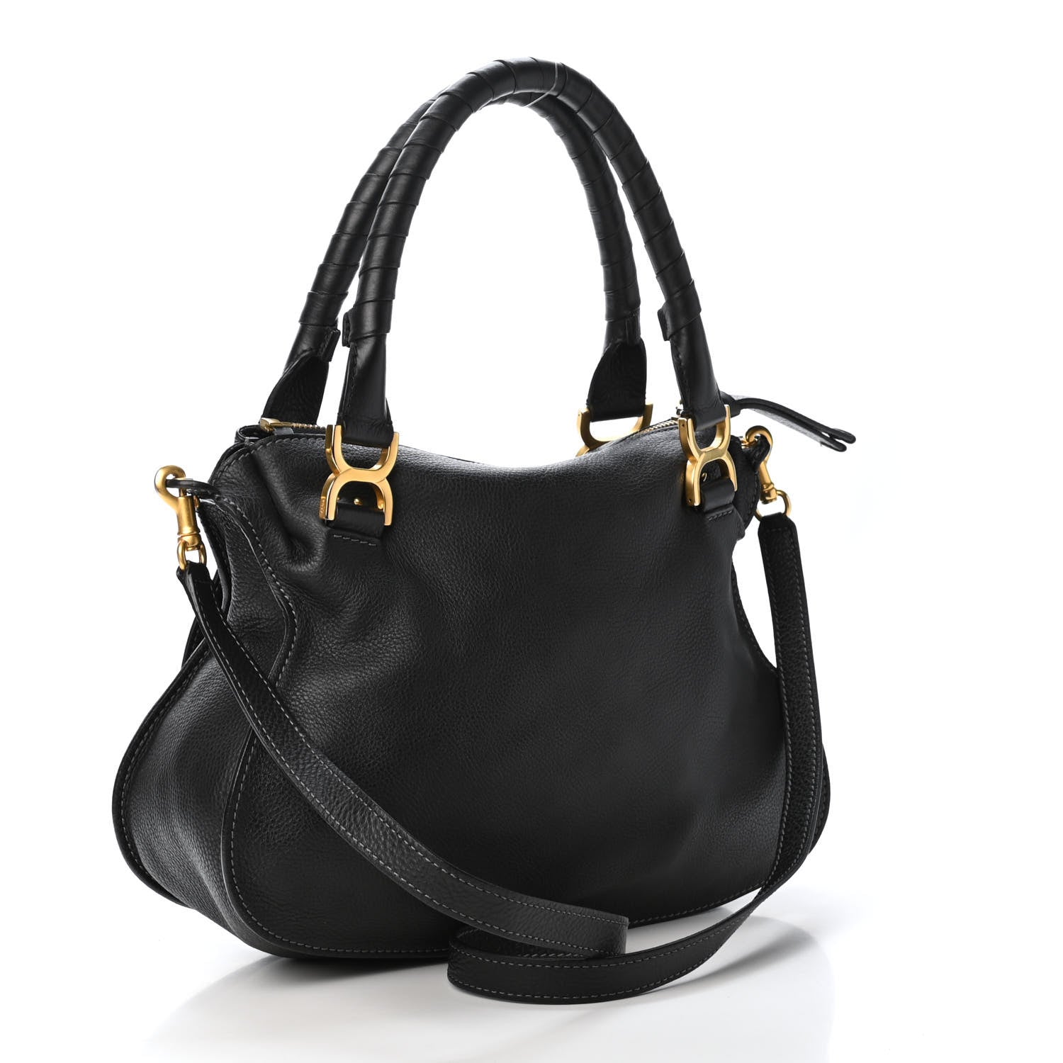 Chloe Calfskin Medium Marcie Satchel Black 2 of 4