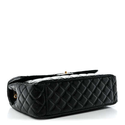 Chanel Grained Calfskin Quilted XXL Travel Flap Bag Black 4 of 10