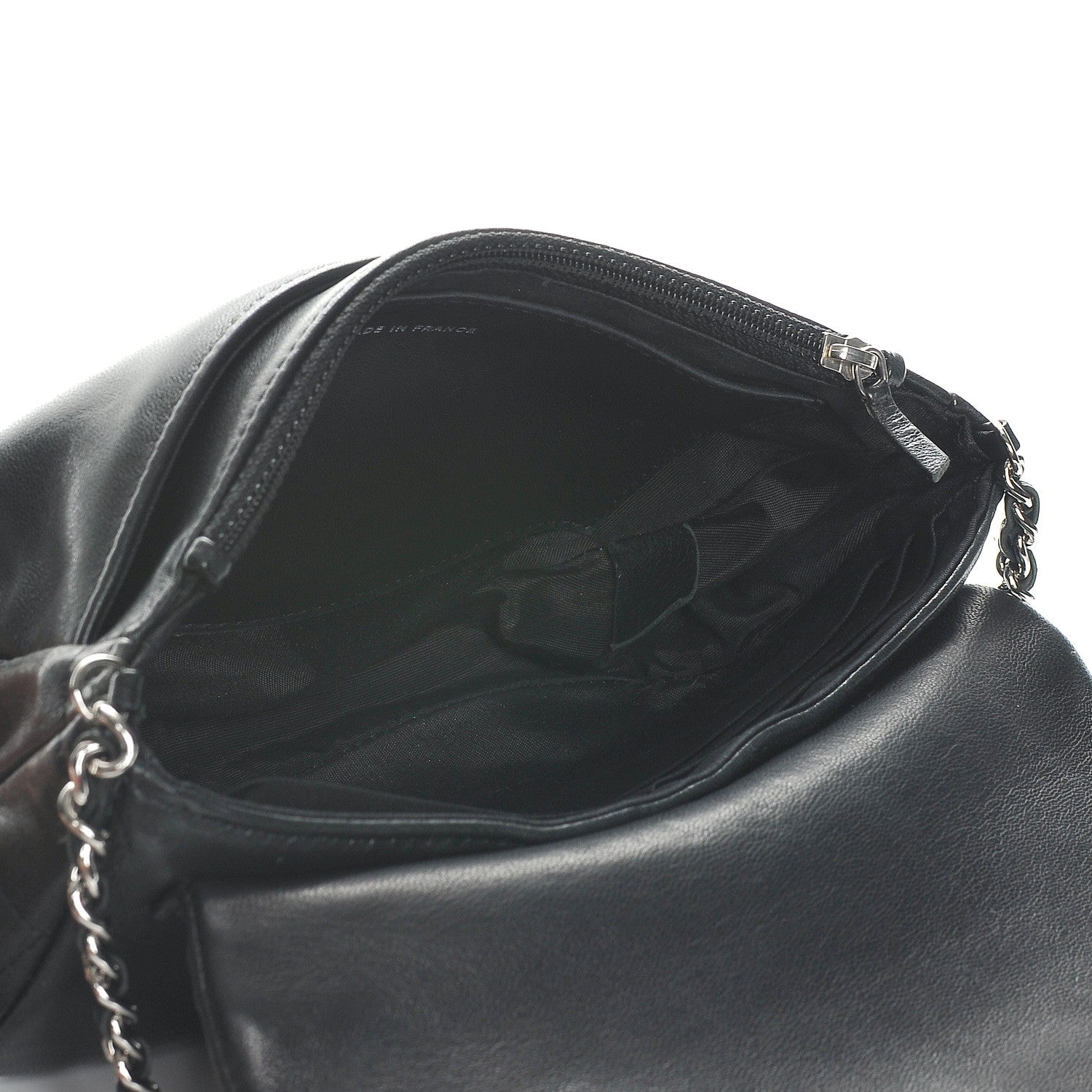 Chanel Lambskin Half Moon Wallet On Chain WOC Black 5 of 9