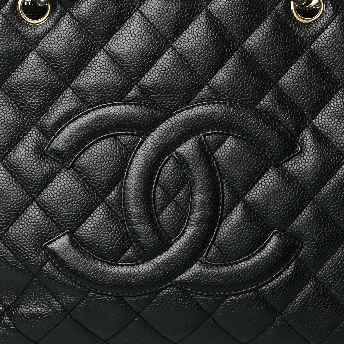 Caviar Quilted Grand Shopping Tote GST Black
