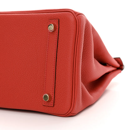 Hermes Togo Birkin 30 Rouge Casaque 10 of 11