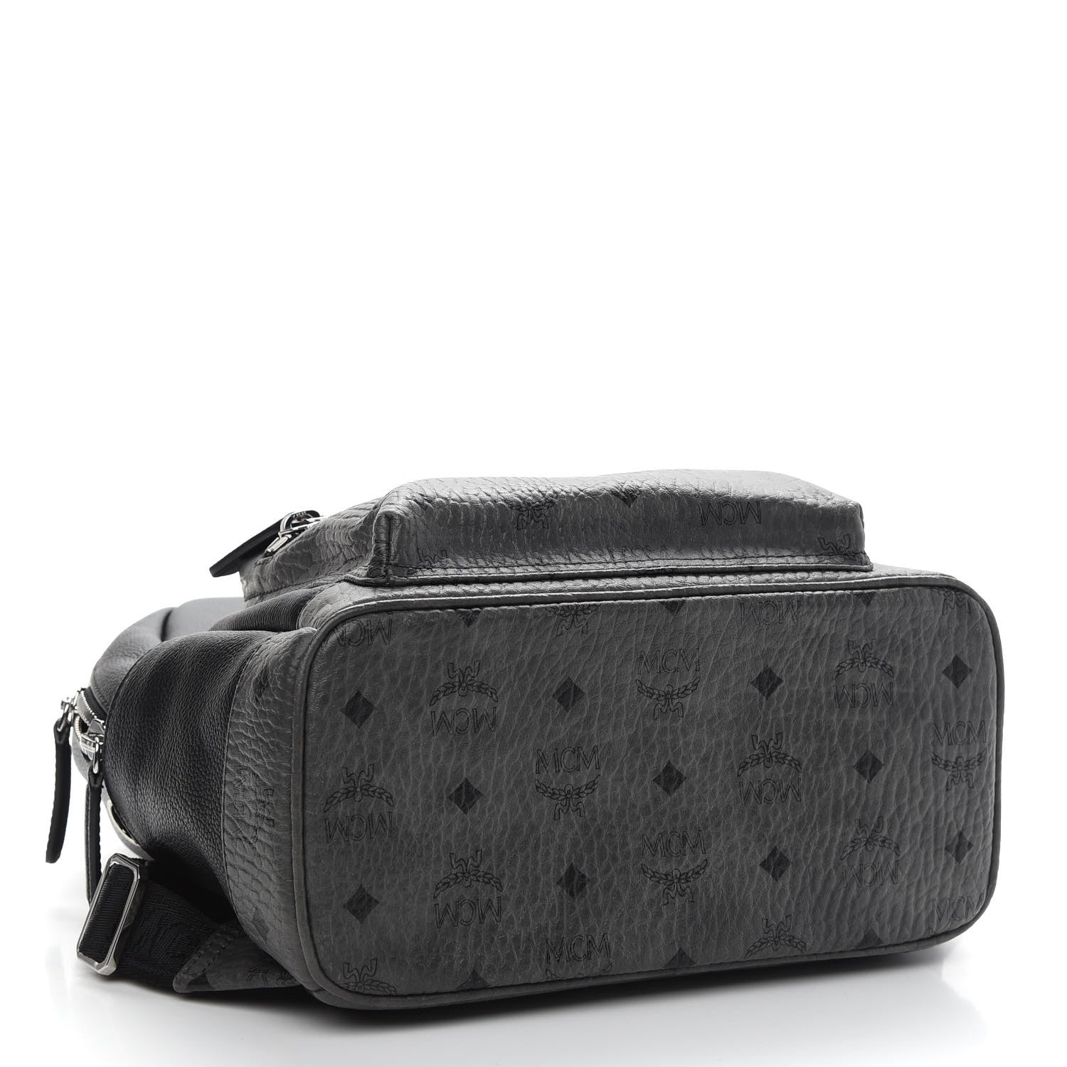 MCM Grained Calfskin Visetos Small Stark Backpack Black 3 of 10