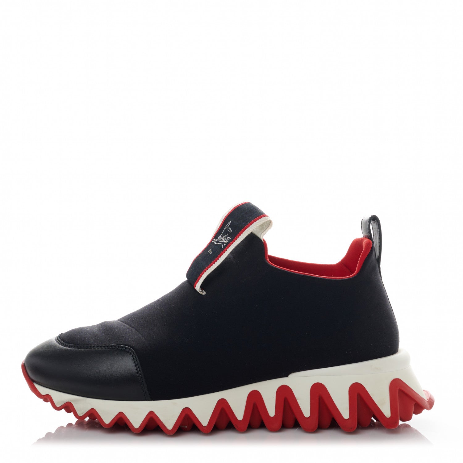 Christian Louboutin Neoprene Tiketa Flat Sneakers 39 Black 1 of 9