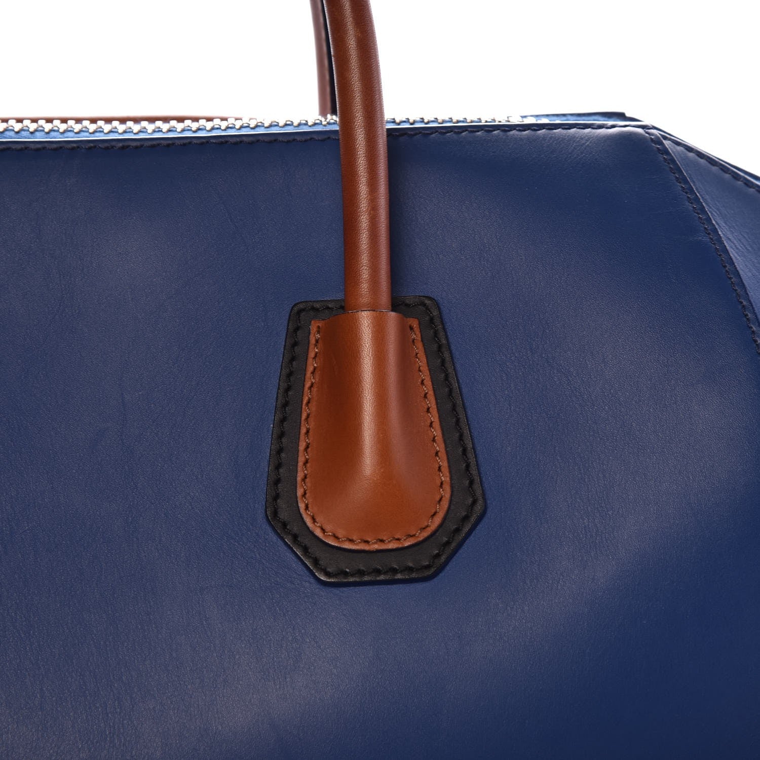 Givenchy Smooth Calfskin Medium Tri-Color Antigona Bright Blue Camel Black 10 of 10