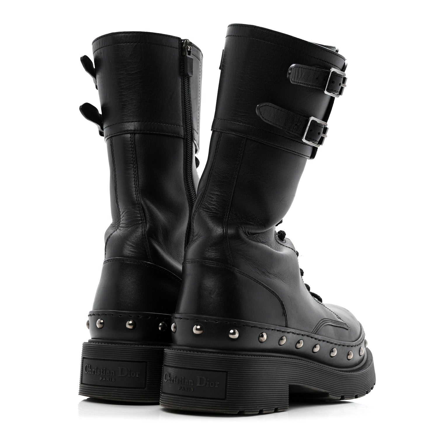 Christian Dior Calfskin Diorquake 25mm Combat Boots 39 Black 5 of 16