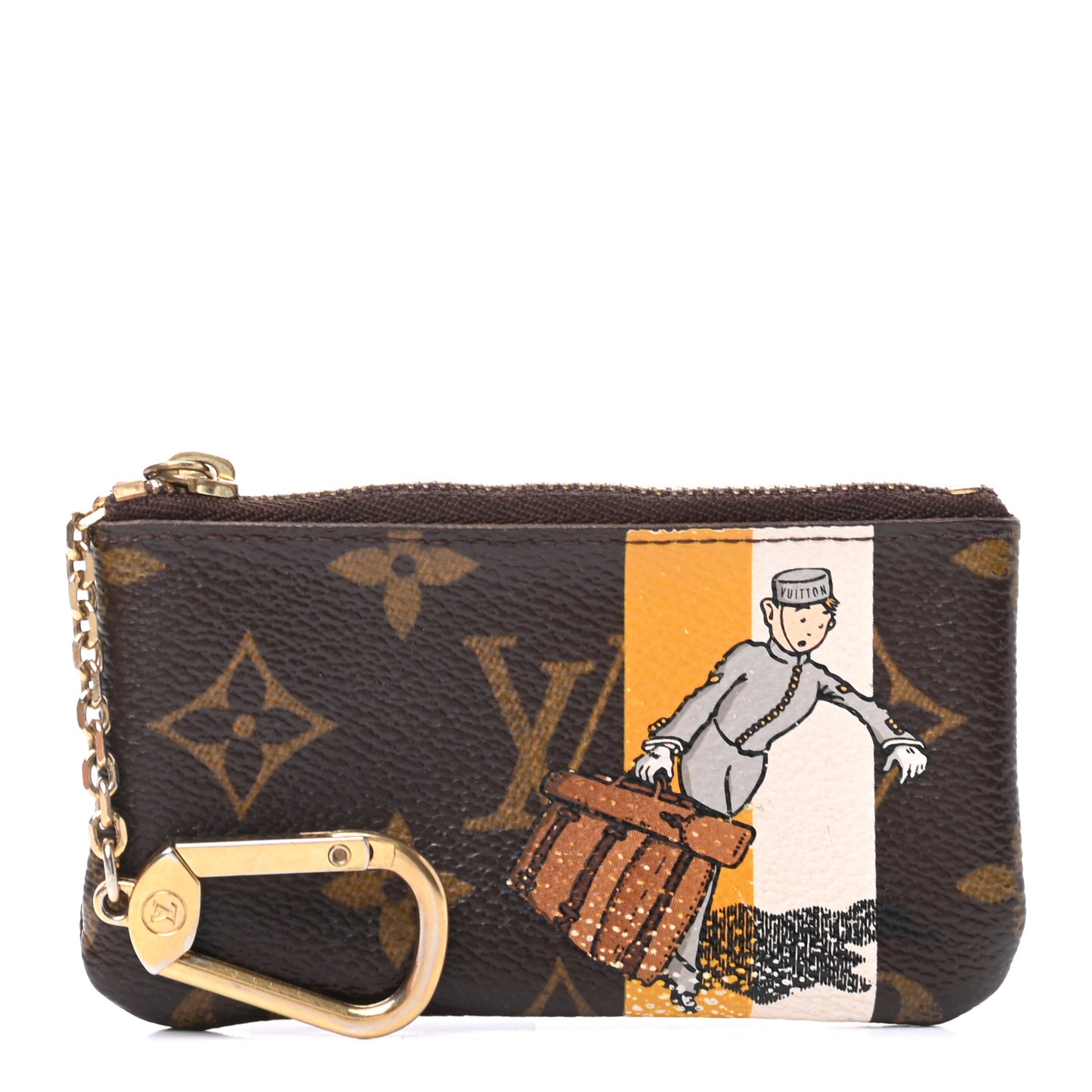 Monogram Groom Key Pouch