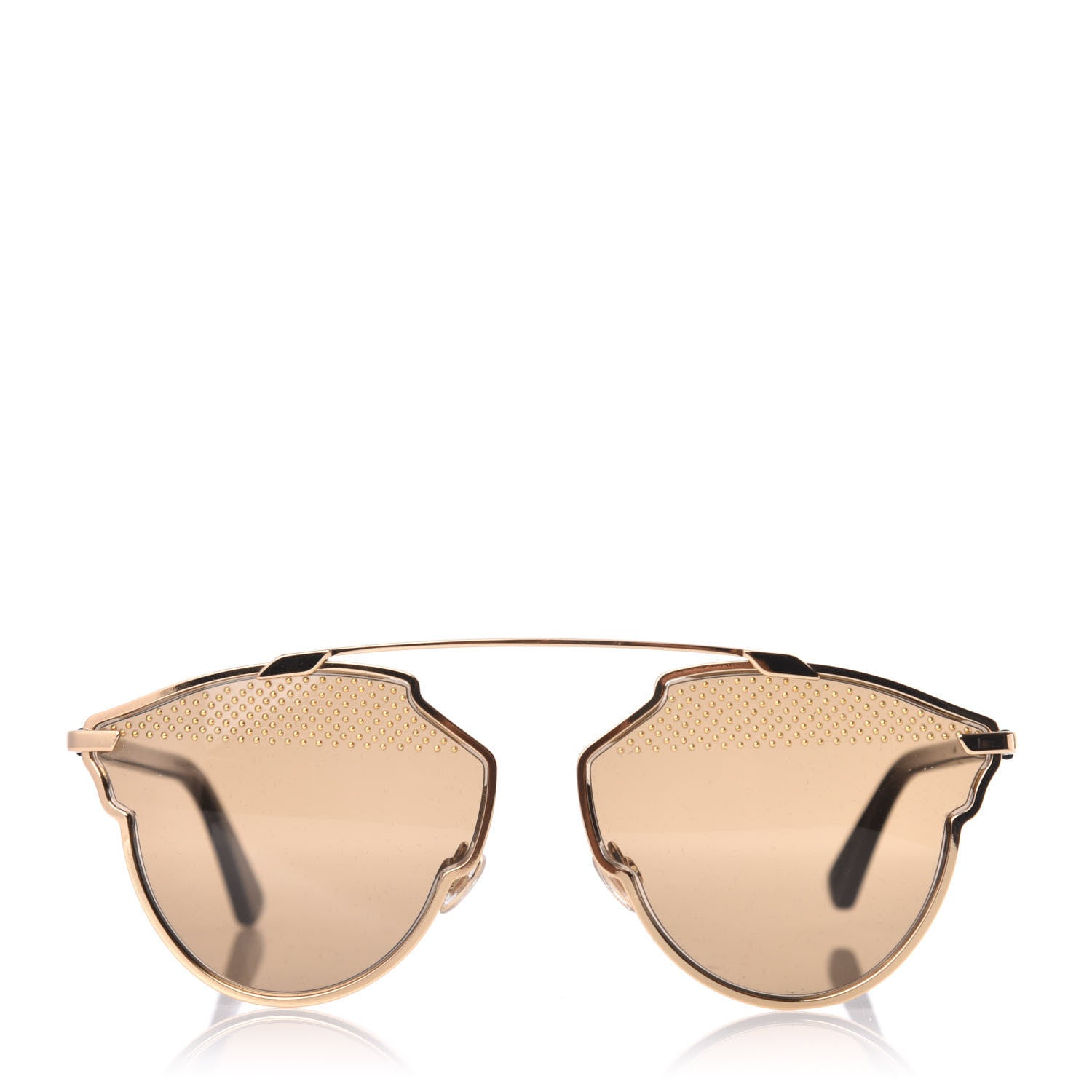 Christian Dior Studded So Real Sunglasses Gold 2 of 7