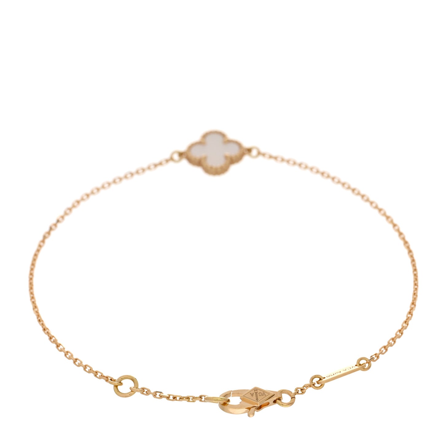 18K Yellow Gold Mother of Pearl Sweet Alhambra Bracelet