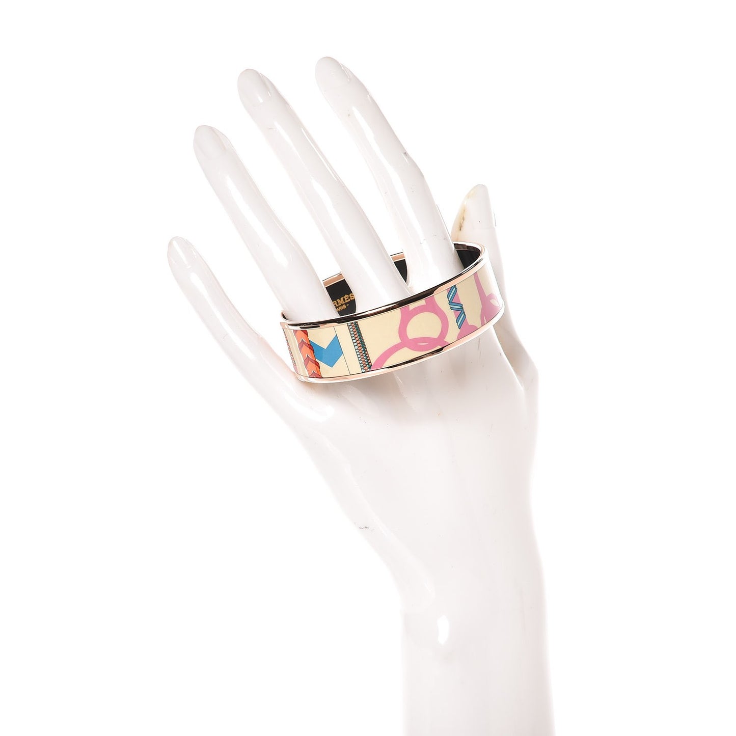 Enamel Printed Wide Panoplie Equestre Bracelet 62 Graffitis Kraft