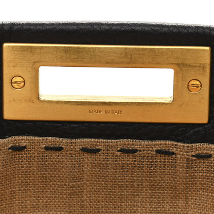Fendi Cuoio Romano Selleria Large Peekaboo Iconic Satchel Black Moro 11 of 16