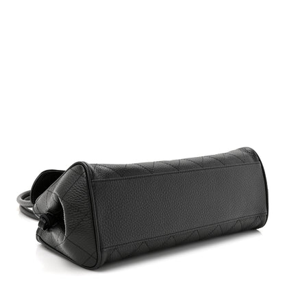 Chanel Grained Calfskin Stitched Urban Essentials Small Shopping Bag Black 4 of 10