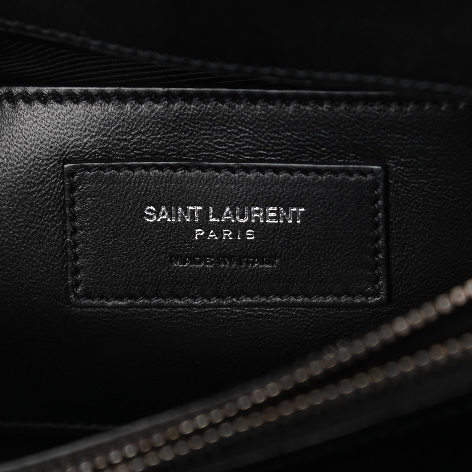 Saint Laurent Sheepskin Matelasse Chevron Monogram Large College Satchel Black 6 of 10