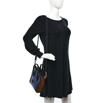 Celine Smooth Drummed Calfskin Nano Tri-Color Luggage Indigo 2 of 9