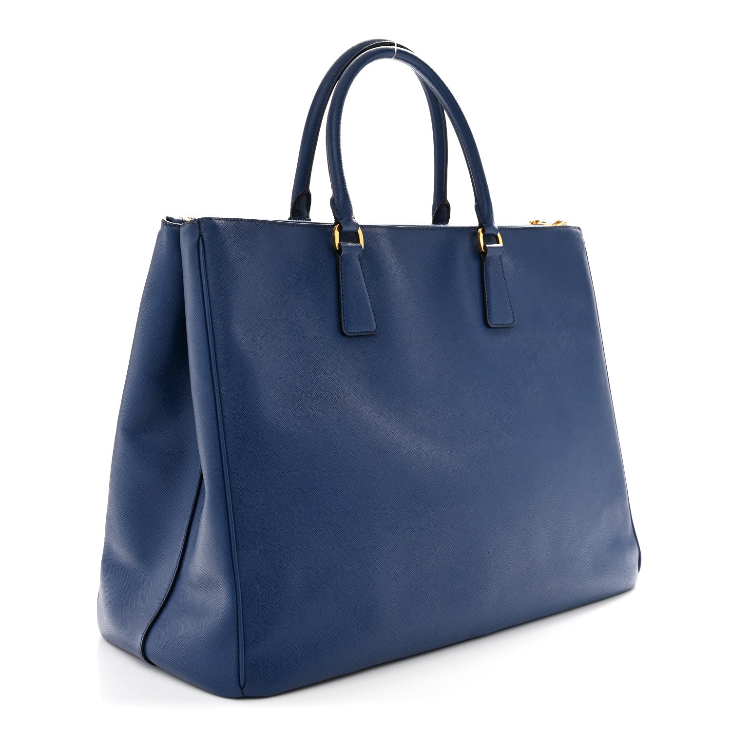 Prada Saffiano Lux Extra Large Galleria Double Zip Tote Bluette 3 of 14