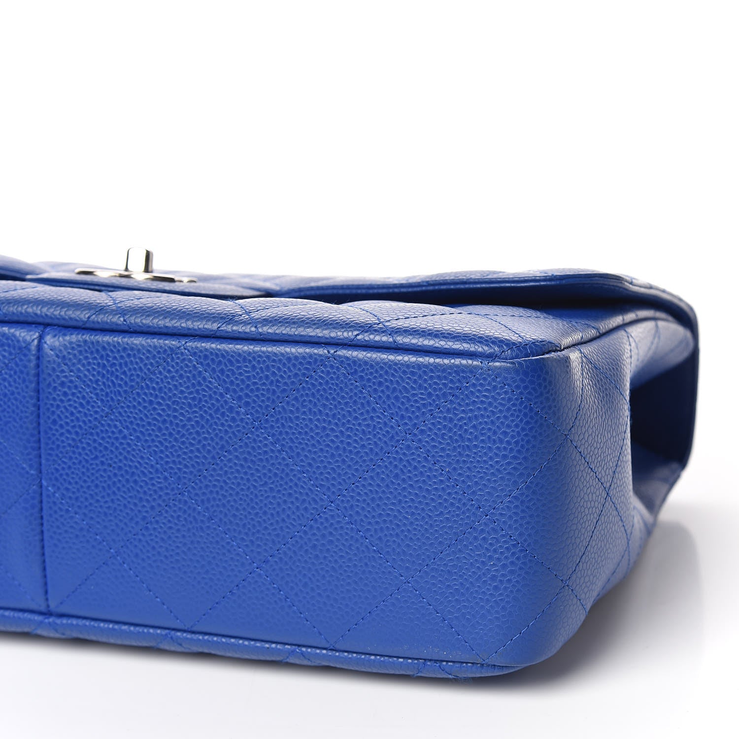 Chanel Caviar Quilted Jumbo Single Flap Blue 7 of 11
