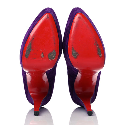 Christian Louboutin Suede Daffodile 160 Pumps 40 Violet 5 of 10