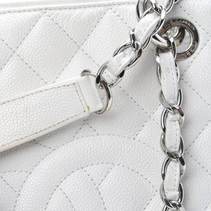 Chanel Caviar Quilted Grand Shopping Tote GST White 16 of 16