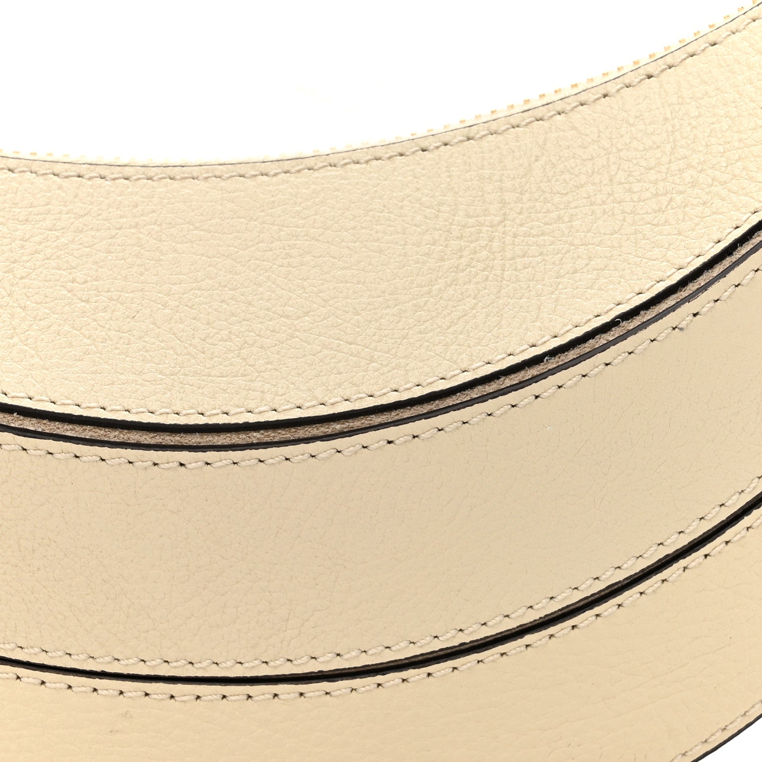 Chloe Grained Calfskin Banana Crossbody Bag Vegetal Beige 8 of 10