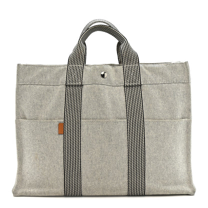 Hermes Canvas Fourre Tout MM Ecru Black 1 of 21
